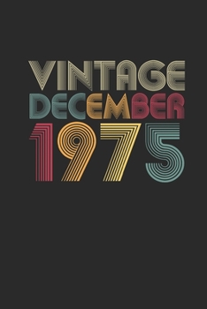 Paperback Vintage December 1975: Graph Paper Notebook / Journal (6" X 9" - 5 Squares per inch - 120 Pages) - Happy Birthday 44th Gift Idea Book