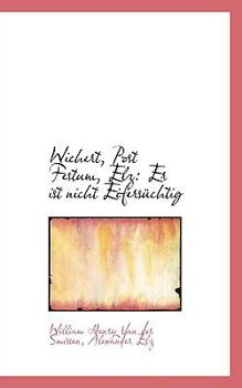 Paperback Wichert, Post Festum, Elz: Er Ist Nicht Eifersuchtig Book