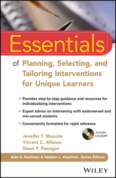 Paperback Essentials of Planning, Selecting, and Tailoring Interventions for Unique Learners [With CDROM] Book