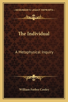 Paperback The Individual: A Metaphysical Inquiry Book