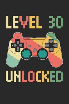 Level 30 complete: funny 30th Gamer Birthday Gift retro vintage notebook / journal gaming lovers gift