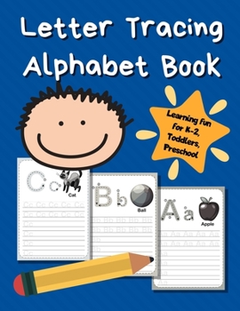 Paperback Letter Tracing Alphabet Book: ABC Learning Book for Kids - Toddlers, Preschool, K-2 - Royal Blue Book