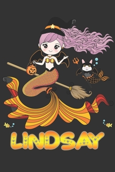 Lindsay: Lindsay Halloween Beautiful Mermaid Witch, Create An Emotional Moment For Lindsay?, Show Lindsay You Care With This Personal Custom Gift With ... Very Own Planner Calendar Notebook Journal