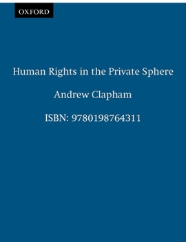 Paperback Human Rights in the Private Sphere Book