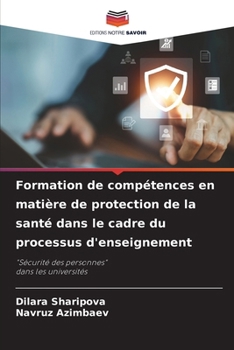 Paperback Formation de compétences en matière de protection de la santé dans le cadre du processus d'enseignement [French] Book