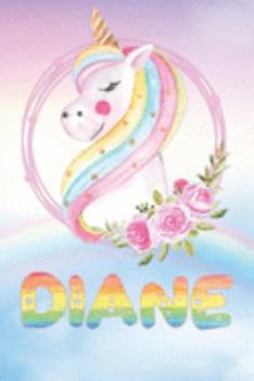 Paperback Diane: Diane's Unicorn Personal Custom Named Diary Planner Perpetual Calander Notebook Journal 6x9 Personalized Customized Gi Book