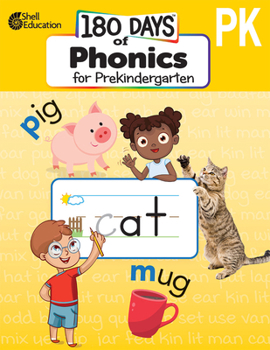 Paperback 180 Days(tm) Phonics for Prekindergarten: Practice, Assess, Diagnose Book