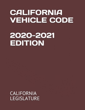 Paperback California Vehicle Code 2020-2021 Edition Book