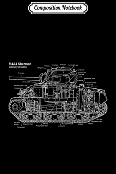 Composition Notebook: Sherman Tank  Journal/Notebook Blank Lined Ruled 6x9 100 Pages