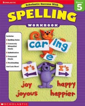 Paperback Grade 5 Scholastic Success with Spelling Workbook Book