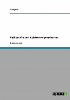 Paperback Risikomaße und Kohärenzeigenschaften [German] Book