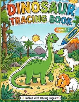Paperback Dinosaur Tracing Book: Learn, Trace & Grow! Book