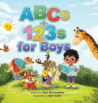 Hardcover ABCs and 123s for Boys: A fun Alphabet book to get Boys Excited about Reading and Counting! Age 0-6. (Baby shower, toddler, pre-K, preschool, homescho Book