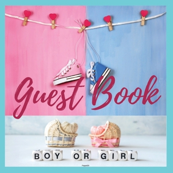 Premium Guest Book - Baby Shower Boy or Girl 84 Premium color pages 8.5 x8.5