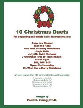Paperback 10 Christmas Duets: for Beginning and Middle Level Instrumentalists Book