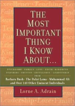 Hardcover The Most Important Thing I Know About... Book