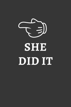 Paperback She Did It Notebook: Lined Journal, 120 Pages, 6 x 9, Affordable Gift Journal Matte Finish Book