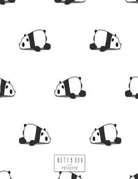 Notebook: Panda on white cover and Dot Graph Line Sketch pages, Extra large (8.5 x 11) inches, 110 pages, White paper, Sketch, D