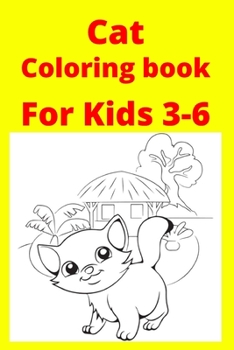 Paperback Cat Coloring book For Kids 3-6 [Large Print] Book