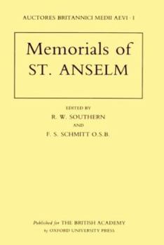 Paperback Memorials of St. Anselm Book