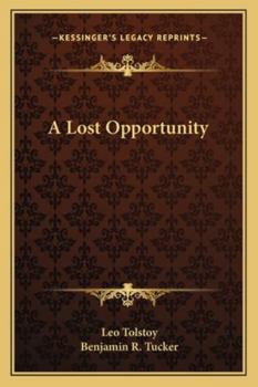 Paperback A Lost Opportunity Book