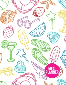 Meal Planner: Simple 52 Weeks Pages for Tracking and Planning your Meals, Grocery Shopping List, Food Planner Prep Book | Large 8.5 x 11 Inch | 110 Pages - Product # 222013