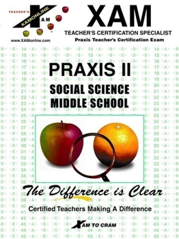 Paperback Praxis Social Science Middle School Book