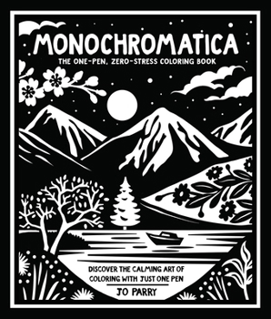 Paperback Monochromatica: The One-Pen, Zero-Stress Coloring Book