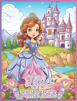 Paperback Little Princess Coloring book 104 pages for Kids 3-6 years [Italian] Book