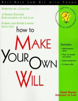 Paperback How to Make Your Own Will Book