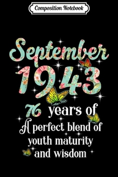 Paperback Composition Notebook: September 1949 70 Year Old 1949 70th Birthday Gift Journal/Notebook Blank Lined Ruled 6x9 100 Pages Book