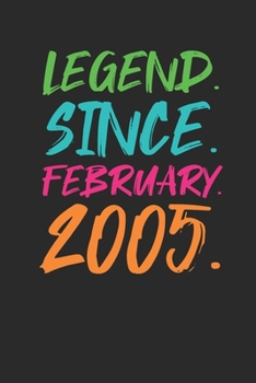 Legend Since February 2005: Birthday Gift or Anniversary Gift Idea - Graph Paper Notebook