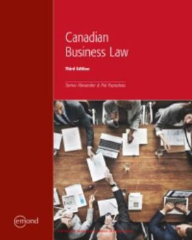 Paperback Canadian Business Law, 3rd Edition (Paperback) Book