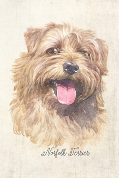Norfolk Terrier Dog Portrait Notebook: Blank Dot Grid Journal for Dog Lovers, Dog Mom, Dog Dad and Pet Owners 6x9 5MM Dot Grid Pages