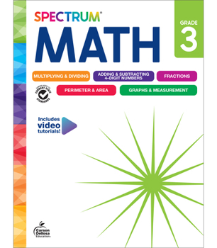 Paperback Spectrum Math Workbook, Grade 3 Book