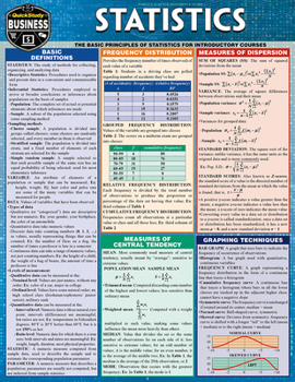 Pamphlet Statistics: A Quickstudy Laminated Reference Guide Book