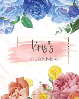 Paperback Kris's Planner: Monthly Planner 3 Years January - December 2020-2022 - Monthly View - Calendar Views Floral Cover - Sunday start Book