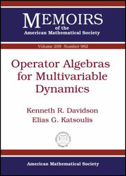 Paperback Operator Algebras for Multivariable Dynamics (Memoirs of the American Mathematical Society) Book