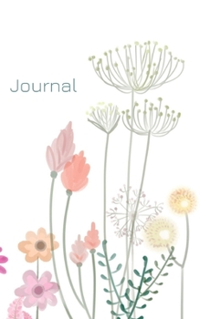Paperback Journal: Pastel flowers; 100 sheets/200 pages; 5" x 8" Book