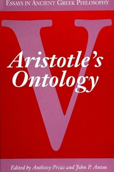 Hardcover Essays in Ancient Greek Philosophy V: Aristotle's Ontology Book