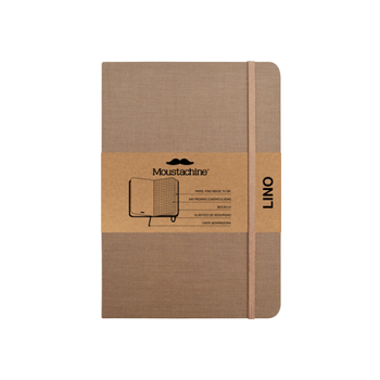 Moustachine Classic Linen Large Dark Tan Squared Hardcover