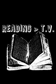 Paperback Reading Tv: College Ruled Notebook Book