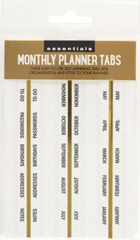 Paperback Essentials Monthly Planner Tabs Book