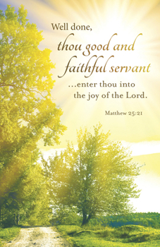 Misc. Funeral Bulletin: Well Done (Package of 100): Matthew 25:21 (Kjv) Book