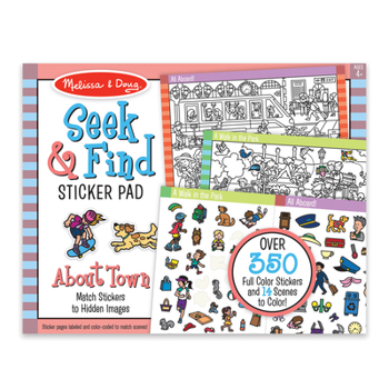 Melissa & Doug Seek & Find Sticker Pad - Around Town, 4+ Years