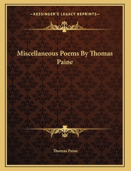 Paperback Miscellaneous Poems By Thomas Paine Book