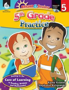 Paperback Bright & Brainy: 5th Grade Practice [With CDROM] Book