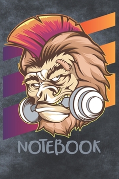 Paperback Notebook: Punk Big Foot 120 Page Blank Lined College Ruled 6" x 9" Journal Book
