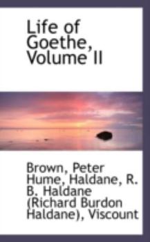 Paperback Life of Goethe, Volume II Book