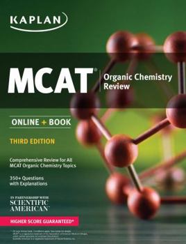Paperback MCAT Organic Chemistry Review: Online + Book (Kaplan Test Prep) Book
